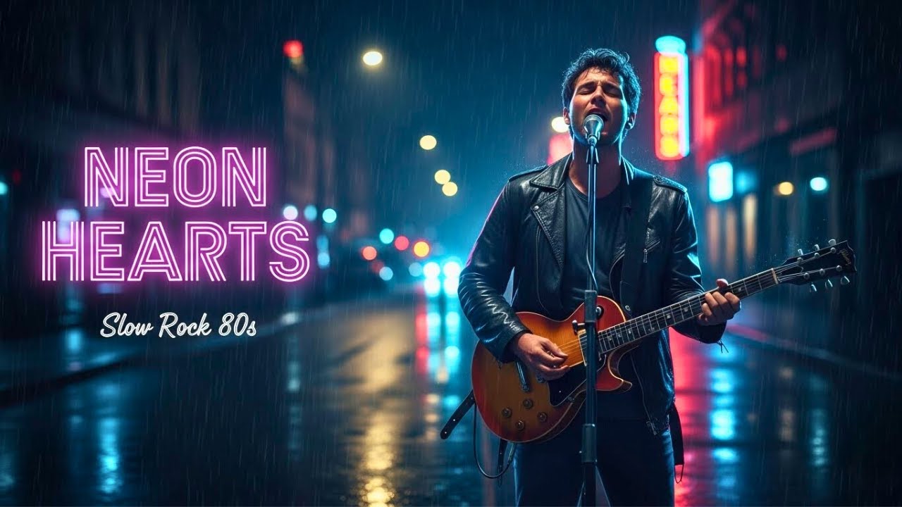 Neon Hearts | 80s Slow Rock Album for Late Night Listening
