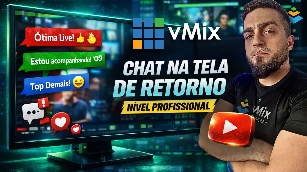 vMix | Chat do Youtube em Tela de Retorno! SIMPLES E PASSO A PASSO
