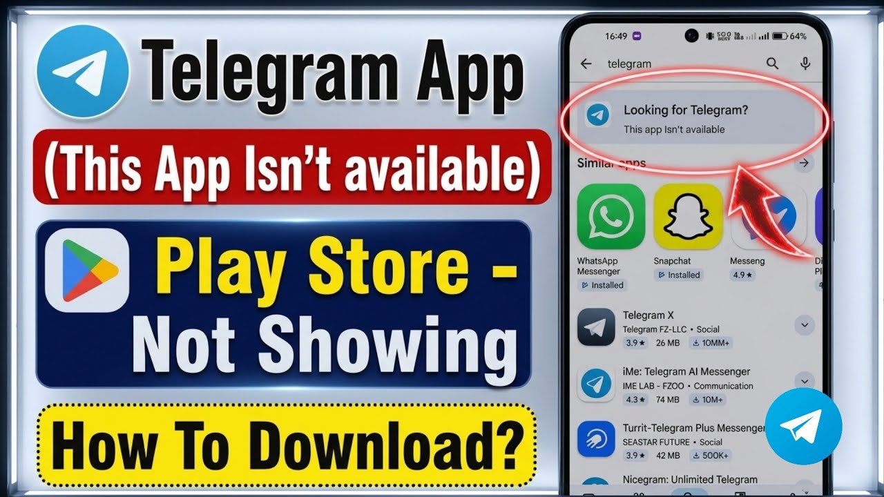 Fix Telegram This App Isn't Available Problem || Play Store Telegram Not Showing Today Problem