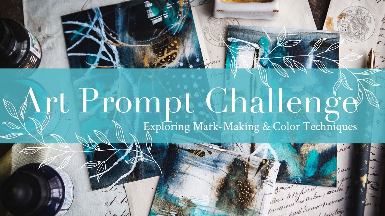 Задание Art Prompt Challenge: изучение техник создания отметок и работы с цветом
