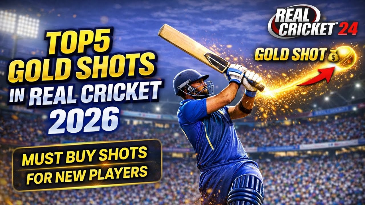 TOP5 GOLD SHOTS IN REAL CRICKET24 | MUST BUY SHOTS FOR BEGINNERS