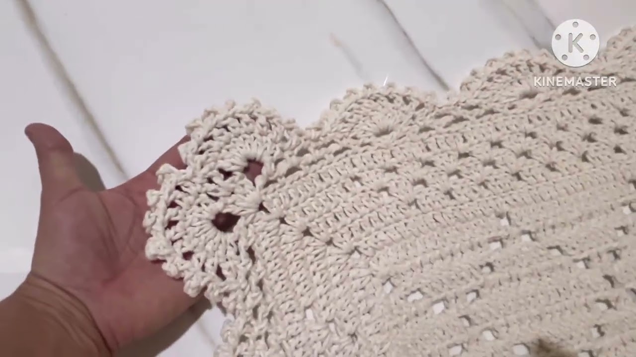 Tapetão Losango em crochê Fiz o bico com as minhas adaptações e ficou perfeito 