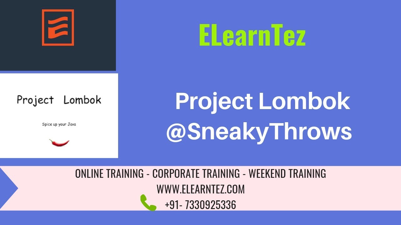 Project Lombok @SneakyThrows
