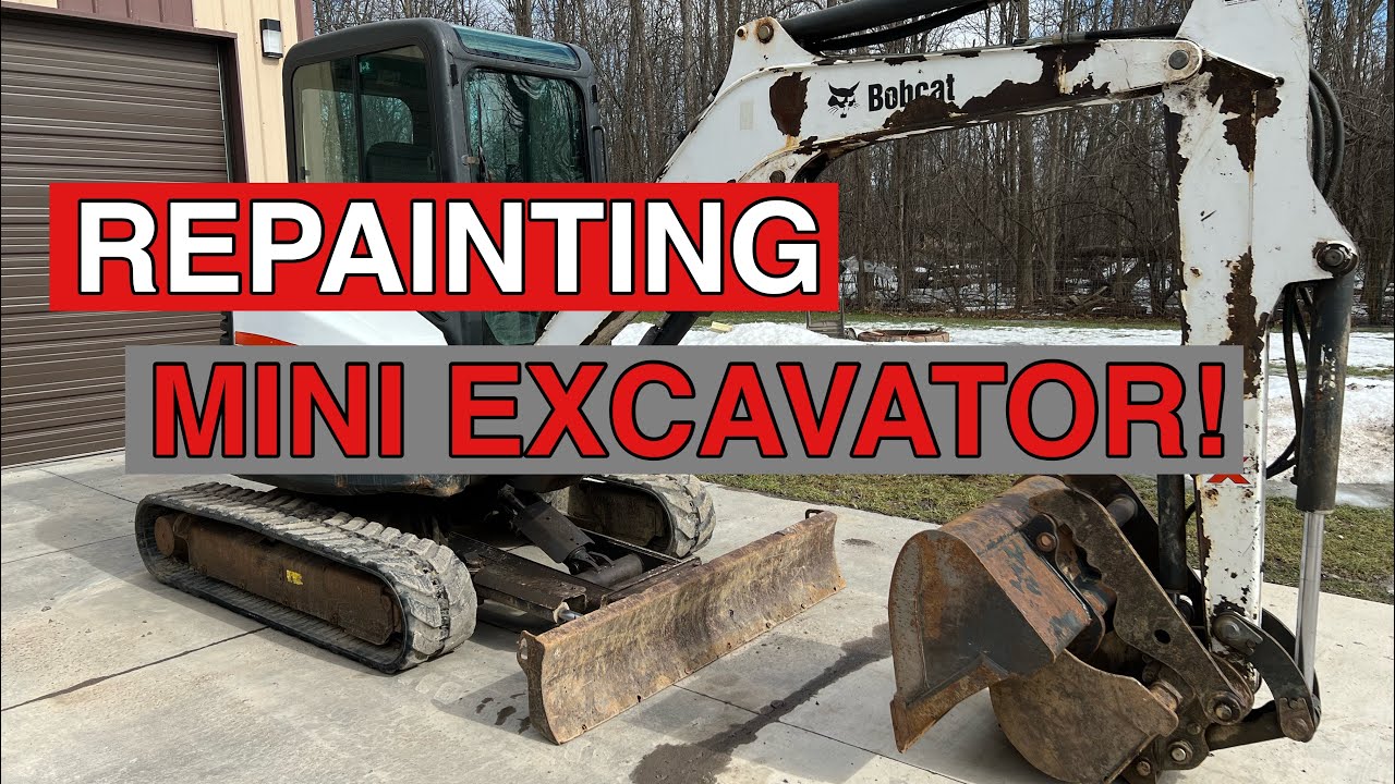 Перекраска мини-экскаватора Bobcat E35!