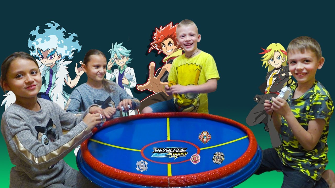 Beyblade Burst Battles Бейблэйд Бёрст Битва на большой бейблейд арене ベイブレードバースト