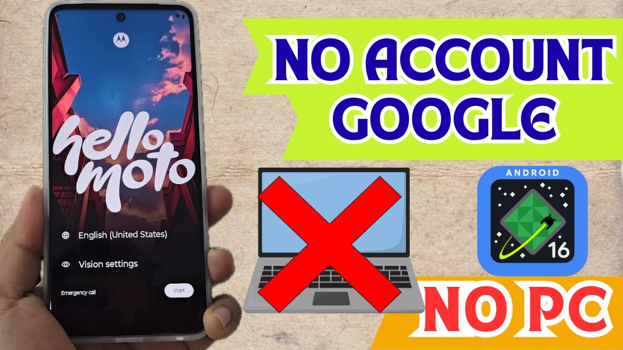 БЕЗ ПК - Обход FRP Motorola G56 без ПК, Разблокировка аккаунта Google, Удаление Android 15 - 16