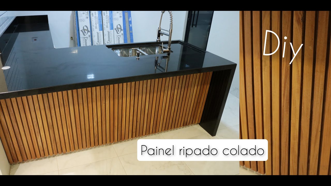 Diy Painel Ripado... com ripas apenas coladas