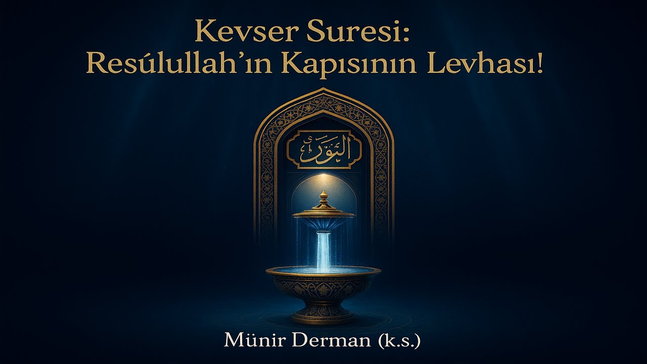 Kevser Suresi  Resûlullah’ın Kapısının Levhası! (Münir Derman (k.s.))