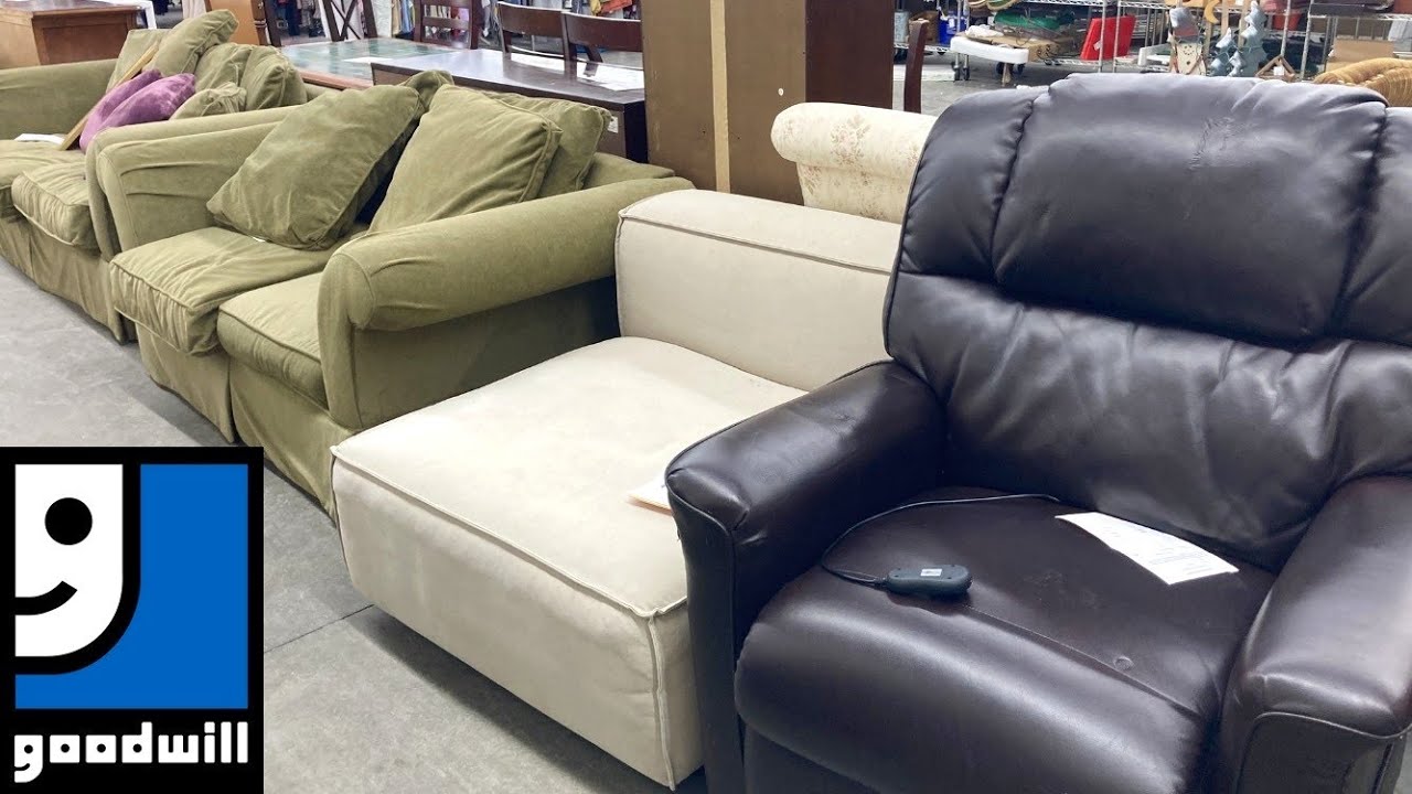 GOODWILL SHOP WITH ME FURNITURE SOFAS CHRISTMAS DECORATIONS KITCHENWARE SHOPPING STORE WALK THROUGH
