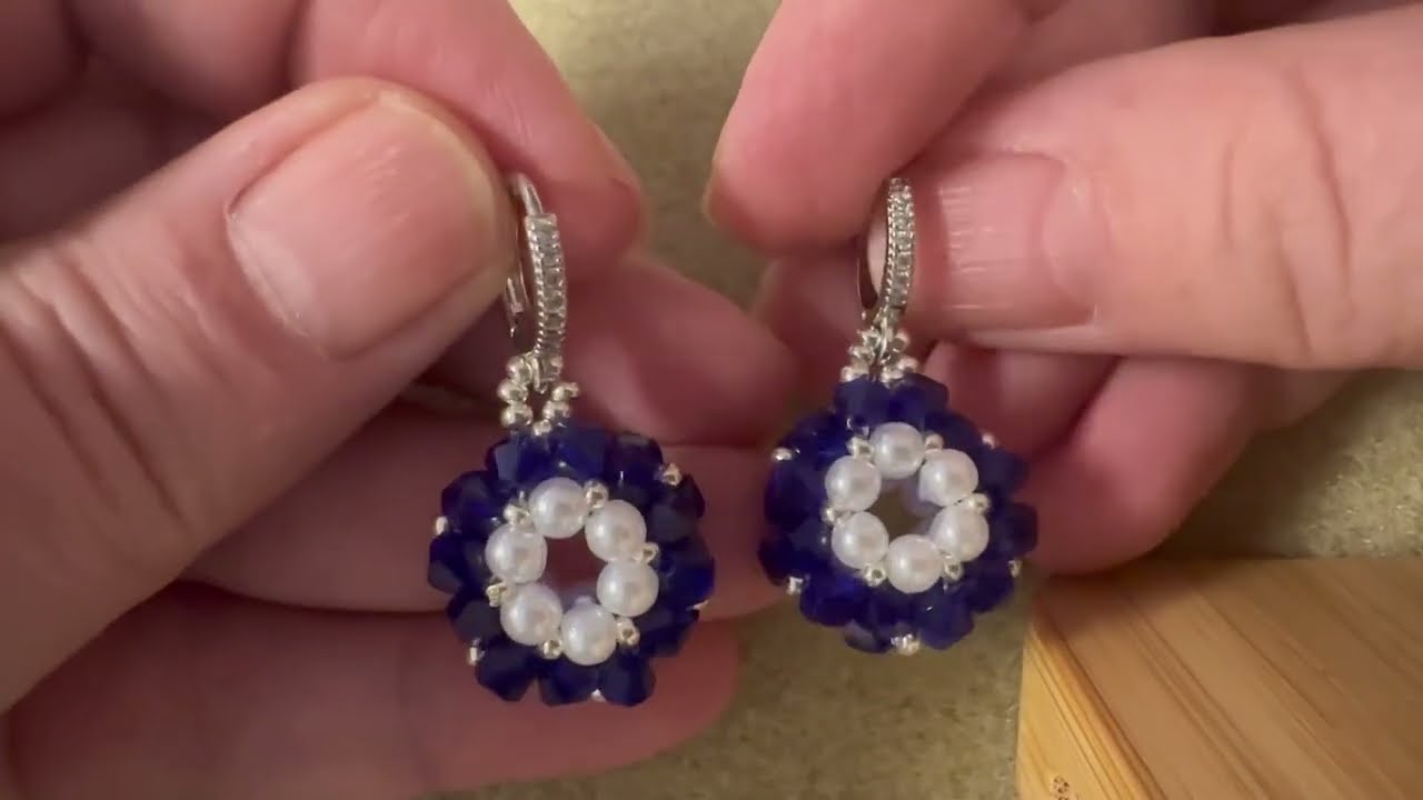 Návod na náušnice z korálků (jednoduchý návod)#koraliki #diy #video #handmade #asmr