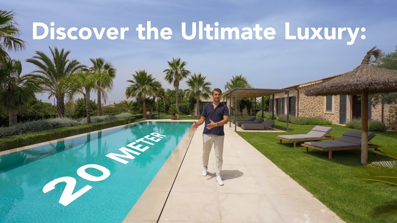 Discover the Ultimate Luxury: Spectacular Finca Tour in Santa Maria, Mallorca with 20-Meter Pool!