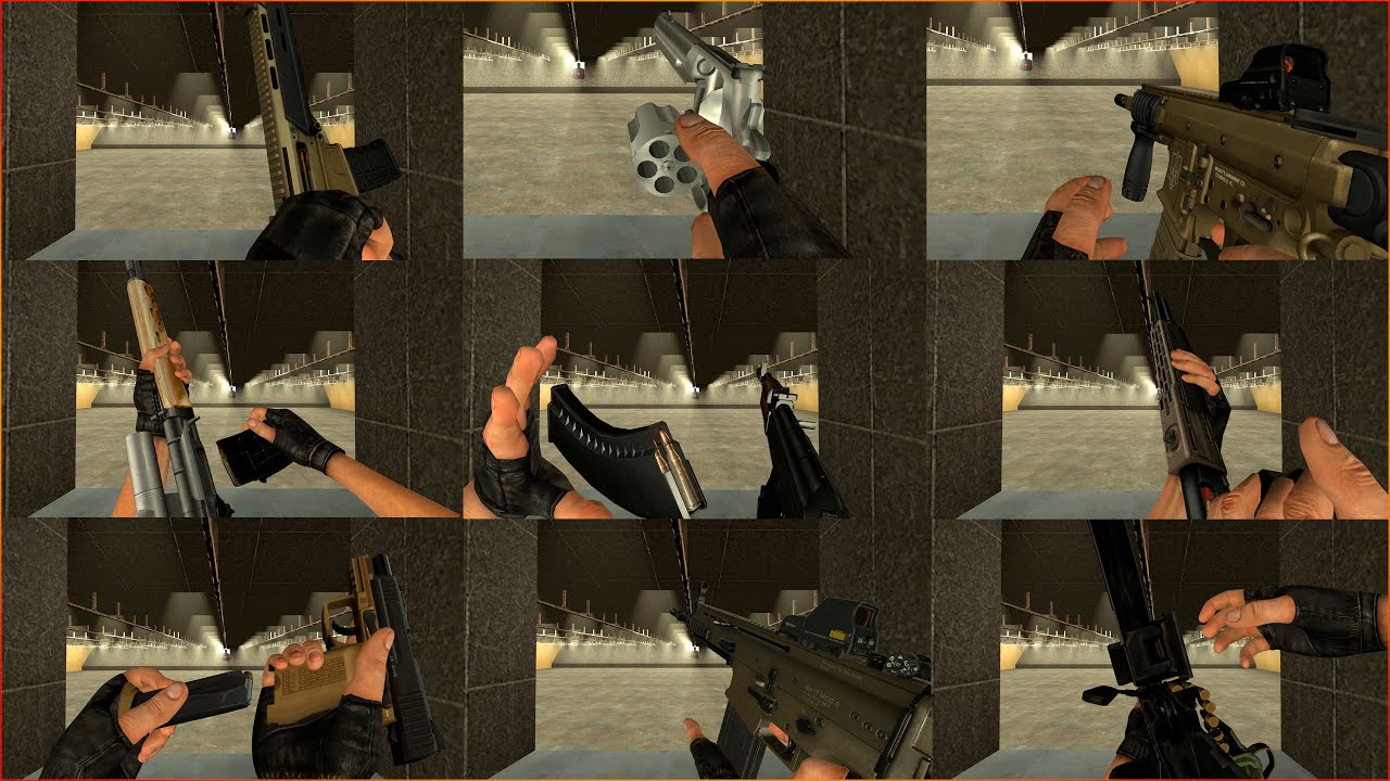 Garry's Mod M9K Addon - All Weapon Reload Animations within 7 Minutes