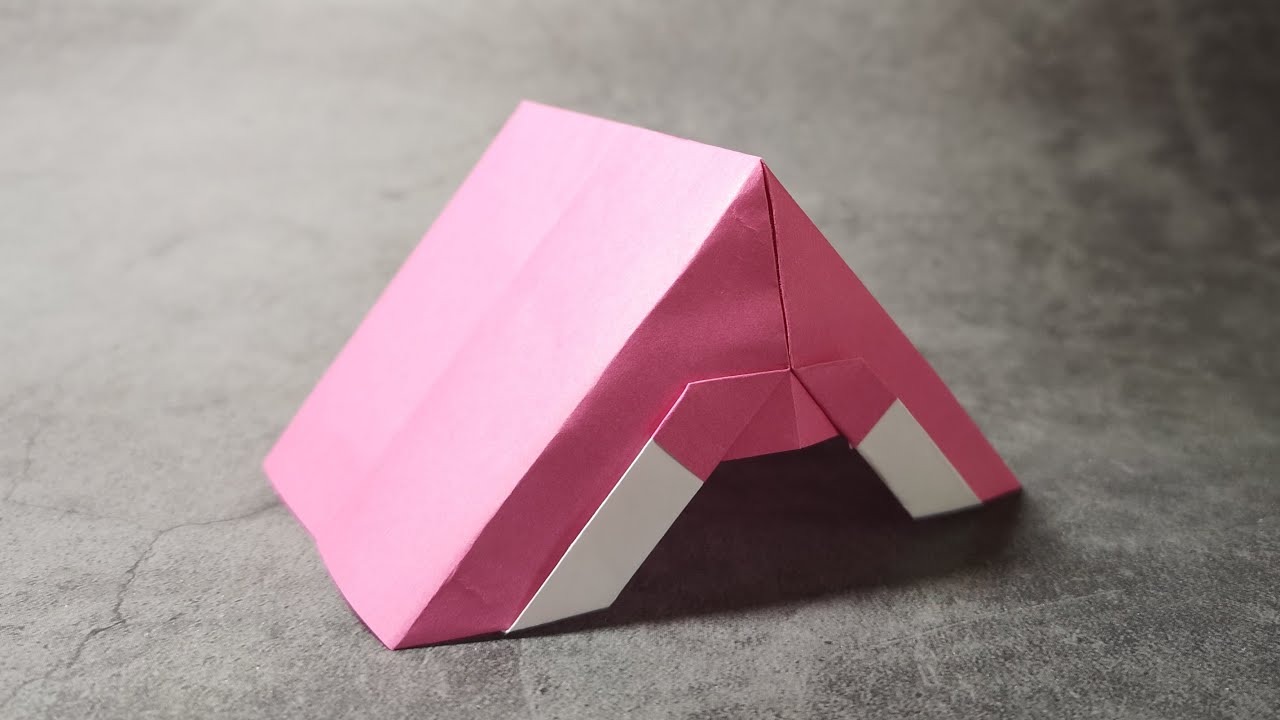 折纸帐篷，帐篷手工教程，折纸玩具，小朋友们也能学会！ | Origami Tent House Instructions | Paper Tent Easy | 折り紙 テント 簡単 | 종이접기텐트