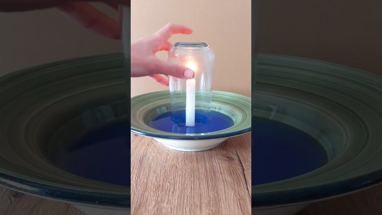 Su i&ccedil;en mum deneyi / Drinking candle experiment 🧪 #deney #experiment #etkinlik #shorts