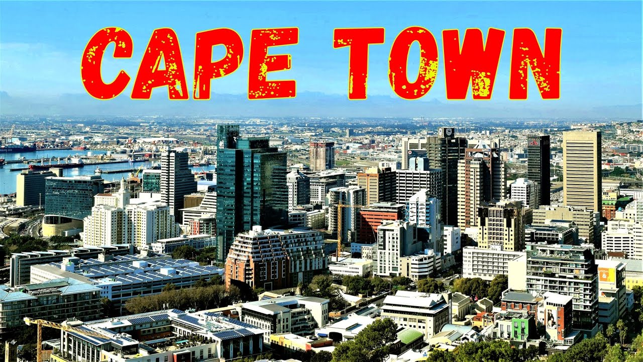 Driving around Cape Town & through city center in Western Cape, South Africa