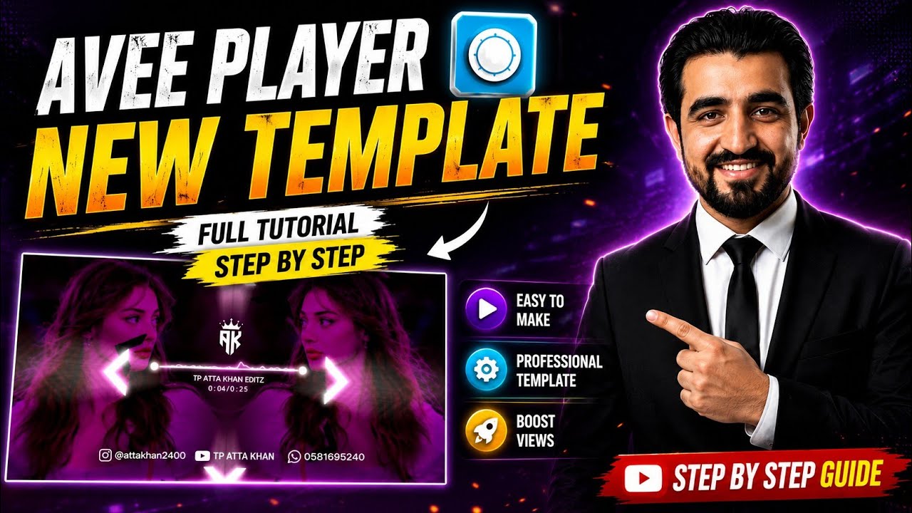 How To Make This Amazing Avee Player Template | Trending Template Editing