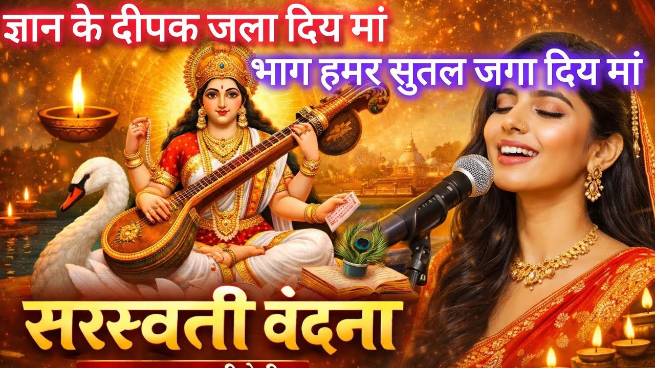 ज्ञान के दीपक जला दिय मांभाग हमरो सुतल जगा दिया मां || Saraswati Vandana|Sharde mata k maithili geet