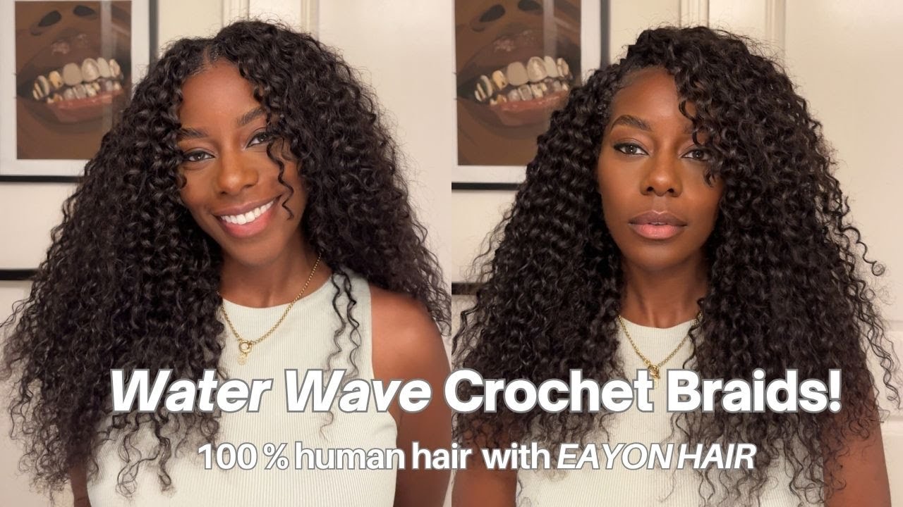 DIY Human Hair Crochet 😍Lightweight & Natural Ft. Eayon Hair #crochetbraids #humanhair