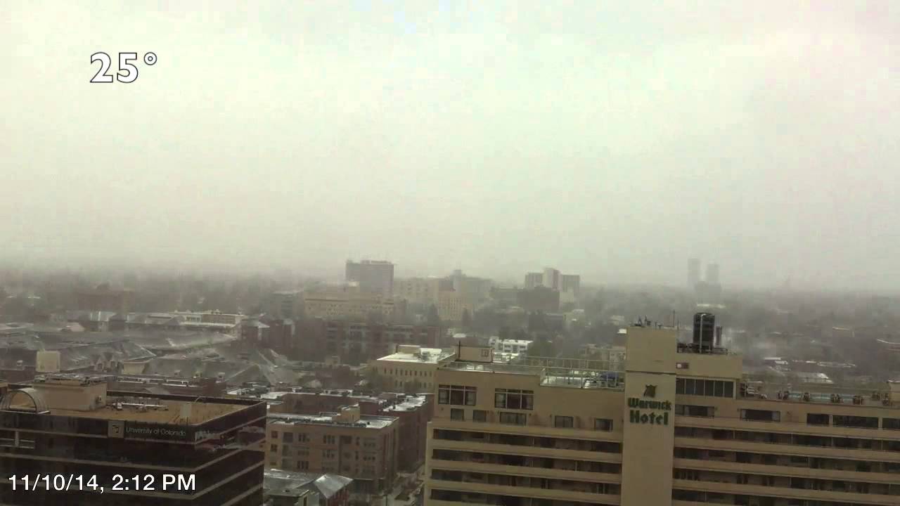Arctic cold front time lapse (now with temperatures)