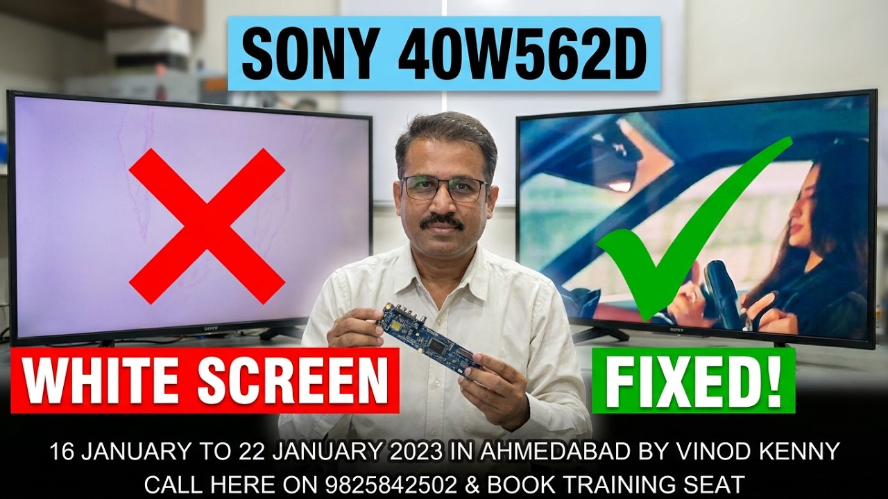 Sony KLV-40W562D | Installation of Universal LCD TV Board by Vinod Kenny