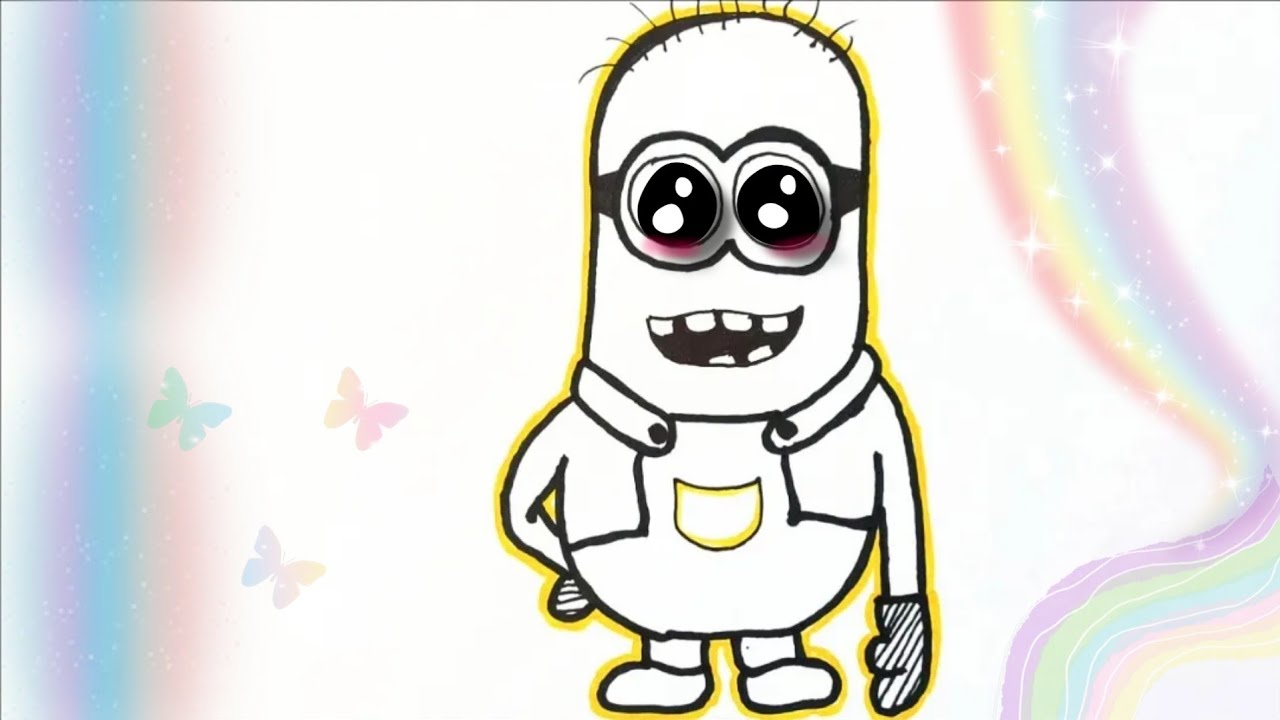 Minion cartoon so simple drawing!