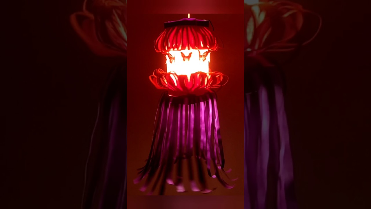 Akash kandil making at home for Diwali / Paper lanterns making ideas for Diwali #diy #diwali