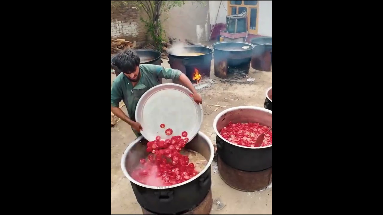 Amazing Afghan Wedding Ceremony | Traditional Village Food Feast | Kabuli Pulao Cooking For A Crowd