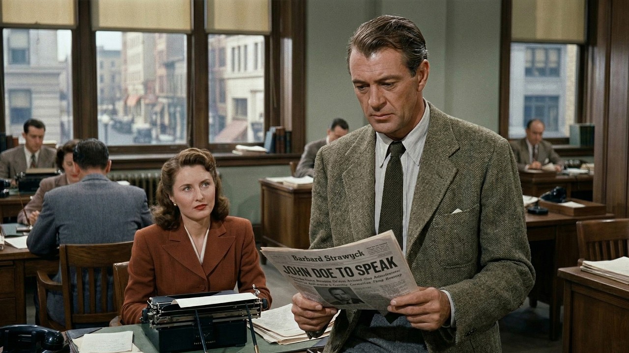 Gary Cooper | Romantic Drama | The Dangerous Secret Behind A Brilliant Reporter's Lie| Meet John Doe