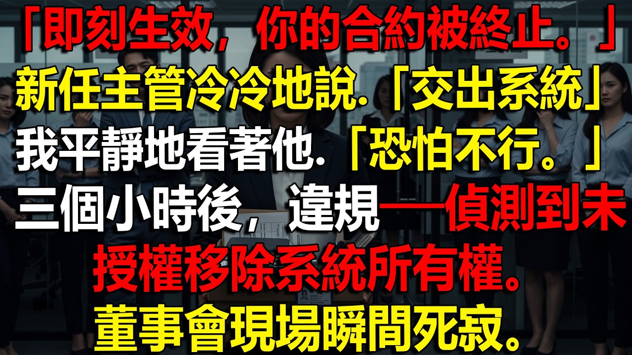 ⚠️ 說我「太封閉」就炒？我反手啟動 4.8 億美元合規審查 💼