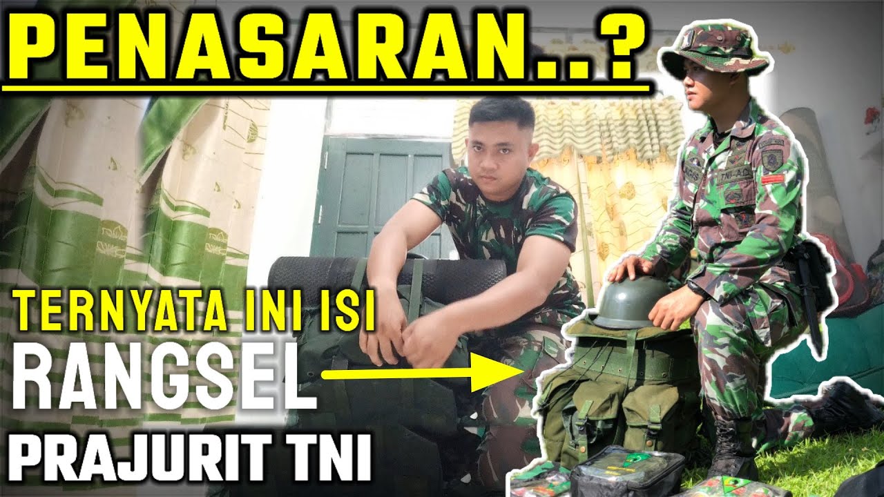Bongkar isi Rangsel prajurit TNI || ternyata ini isinya