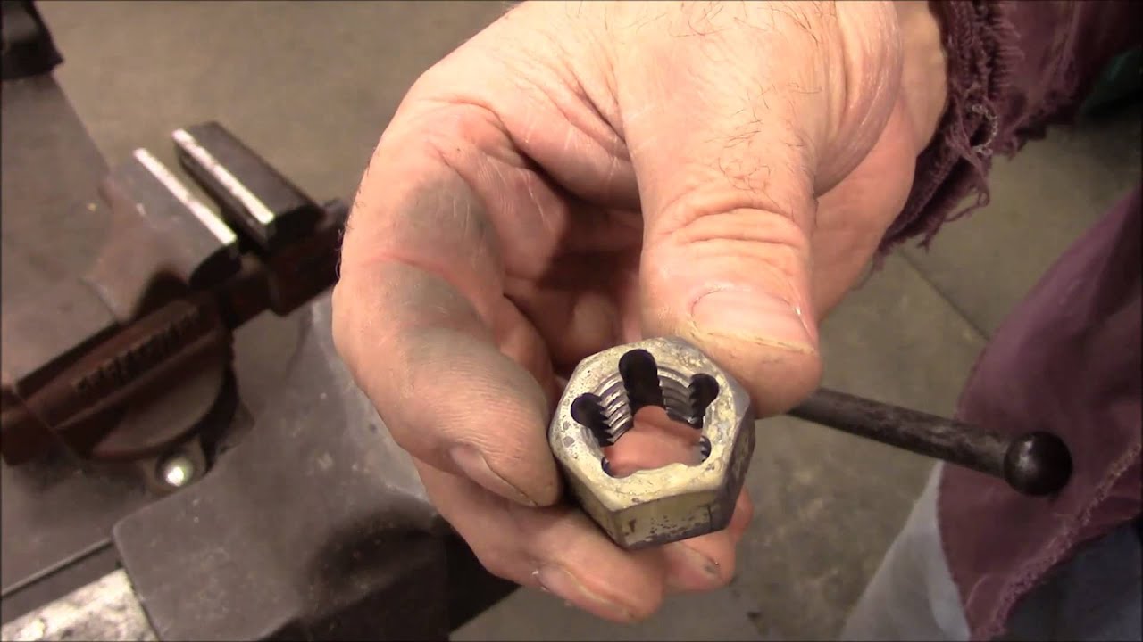 Homemade Thread Chasing Die From a Nut