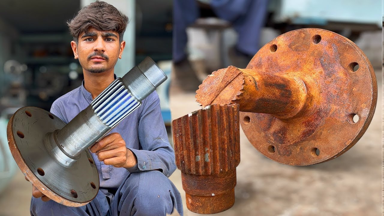 Unbelievable Technique of Repairing a Broken Fiat Tractor Wheel Axle Shaft || Amazing Restoration