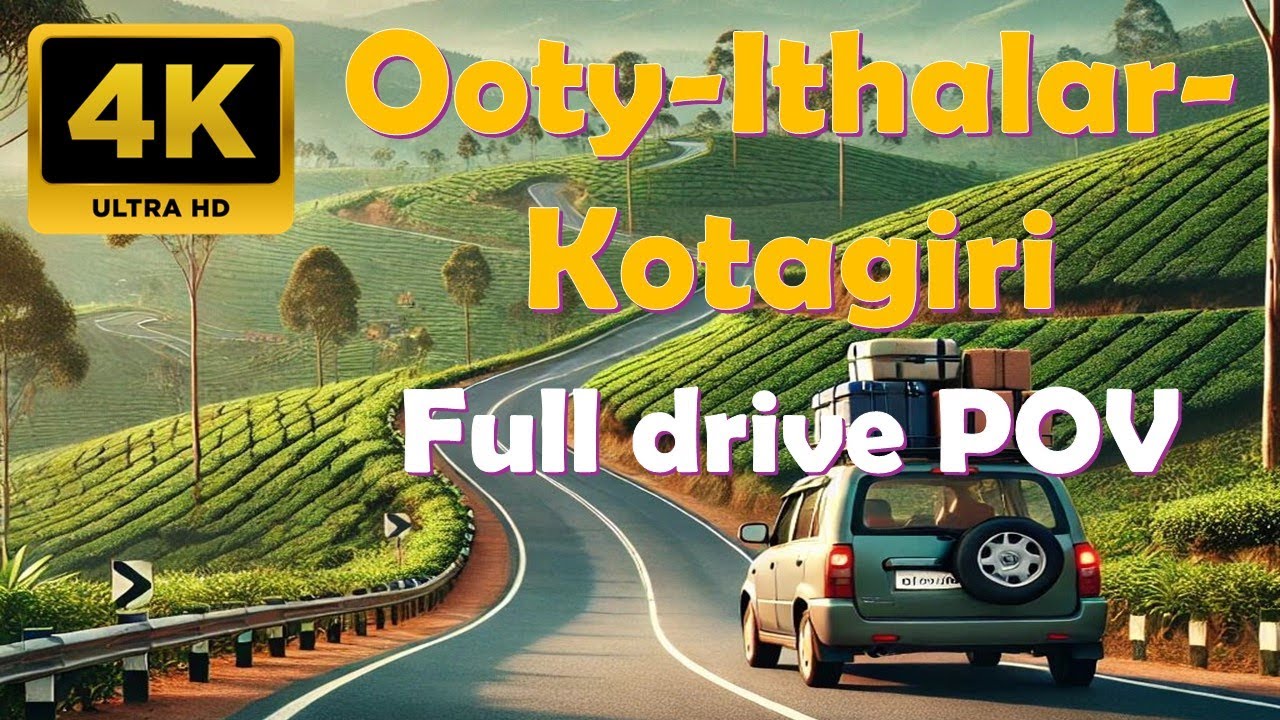 Scenic Drive near Ooty Ithalar (Emerald lake) to Kotagiri  (No Music)
