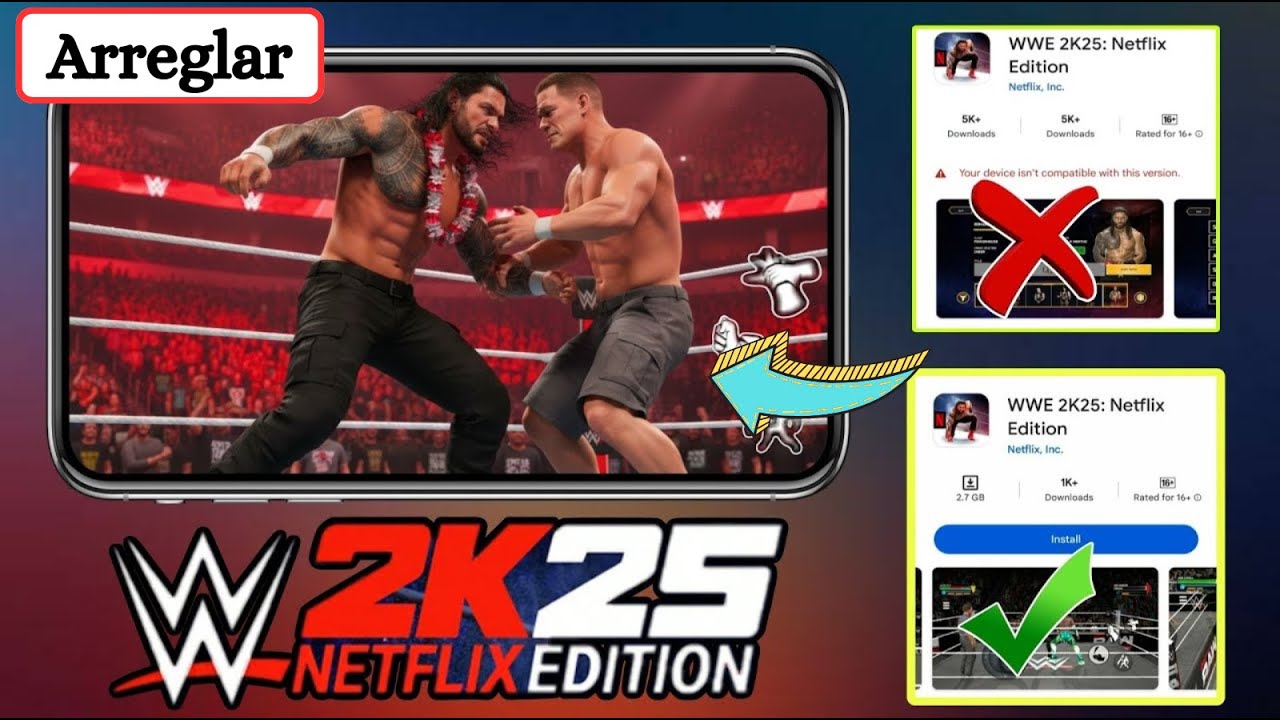Solucionar el bloqueo móvil de WWE 2K25 Netflix Edition | WWE 2K25 Netflix móvil no funciona