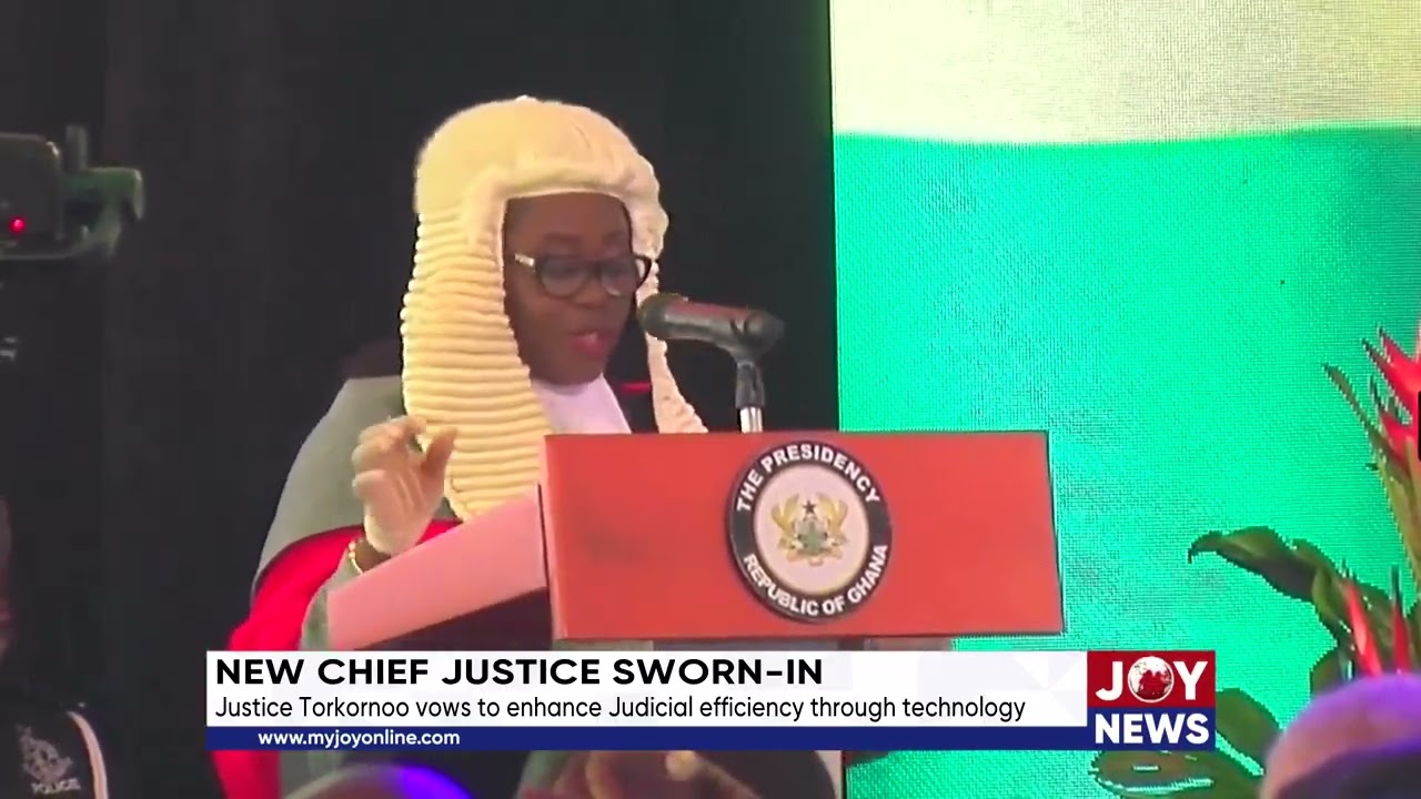 New Chief Justice sworn-in: Justice Torkornoo vows to enhance Judicial efficiency through technology