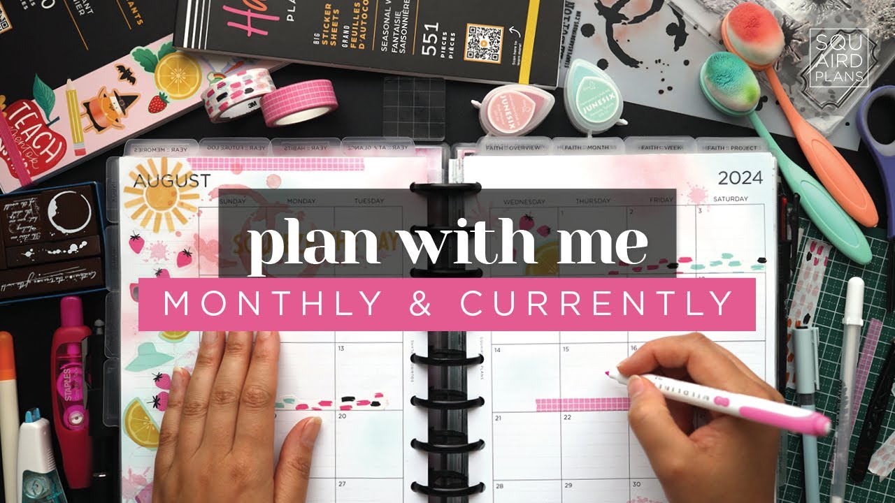 AUGUST PLAN WITH ME :: Memory A Day & Currently Page Monthly Setup in a Classic Happy Planner