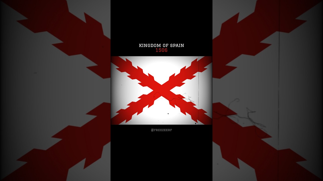 EVOLUTION OF THE SPANISH FLAG #spain #flag #history #edit #shorts