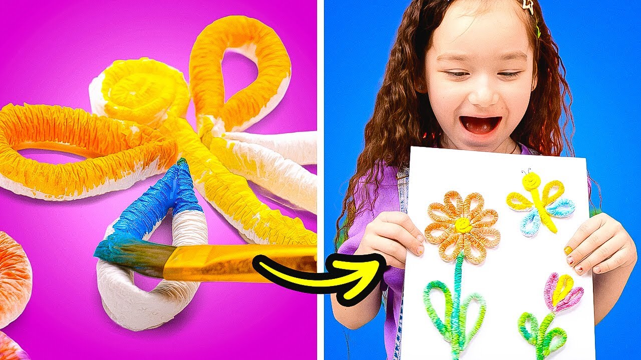 🌸 Wah! 😍 Ayo Buat Bunga Lucu Warna-warni! 🎨