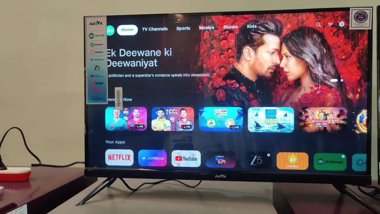 Akiva jio tele os 32 inch tv|| 400+ tv chenal free #unboxing #jiotv #smarttv 