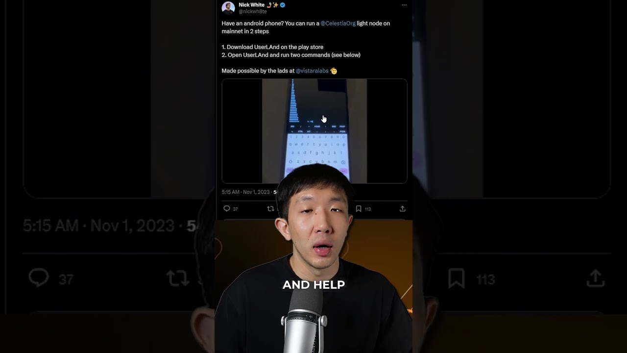 Mining on mobile with celestia