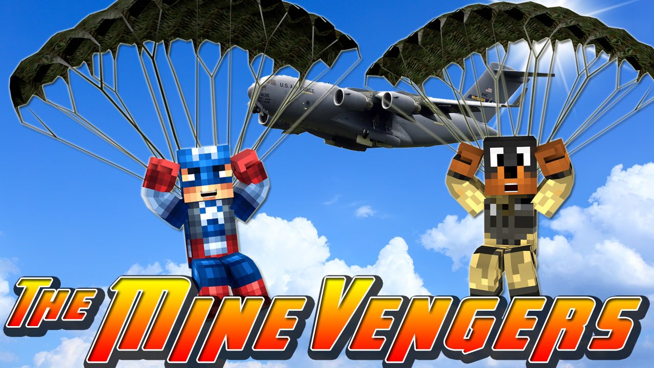 Minecraft MineVengers - PARATROOPER TRAINING w/ Donut the Dog & Little Donny!!