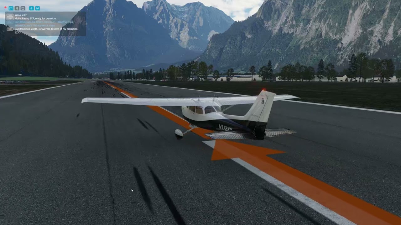 VFR fliegen in der Schweiz,  XP12 von Mollis nach Buochs  LSMF  LSZC