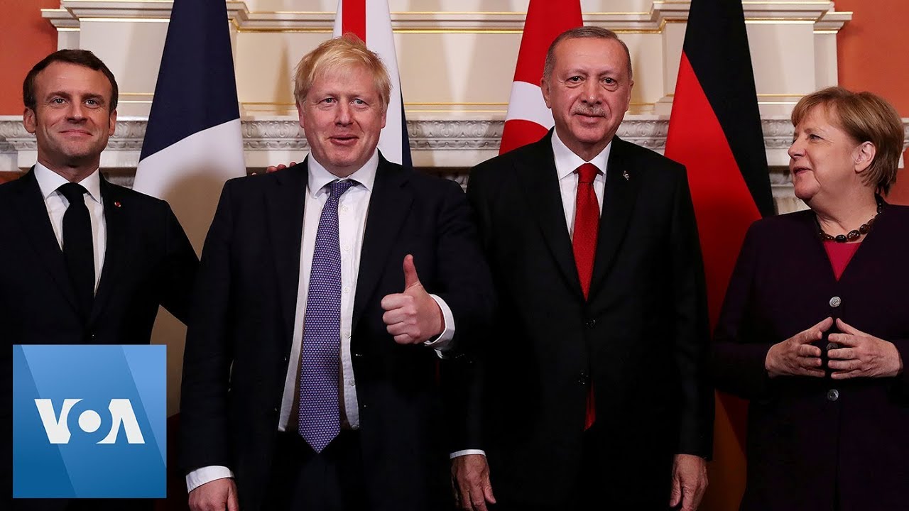 NATO Summit: Johnson, Erdogan, Macron, Merkel, Trudeau & Duda Arrive to Buckingham Palace