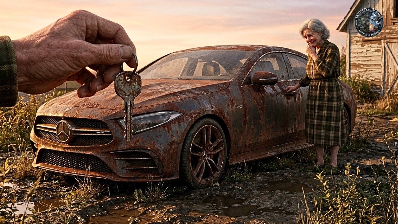 😭 She Broke Down When I Gave Her These Keys    💔 Abandoned Mercedes 🚗🔑