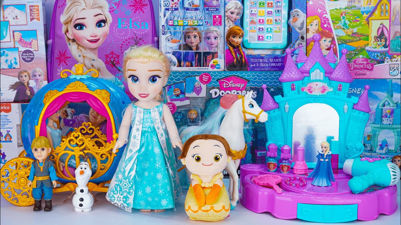 Unboxing Disney Frozen Toys Series | Beauty Princess Makeup Table Toy| Cinderella's Magical Carriage