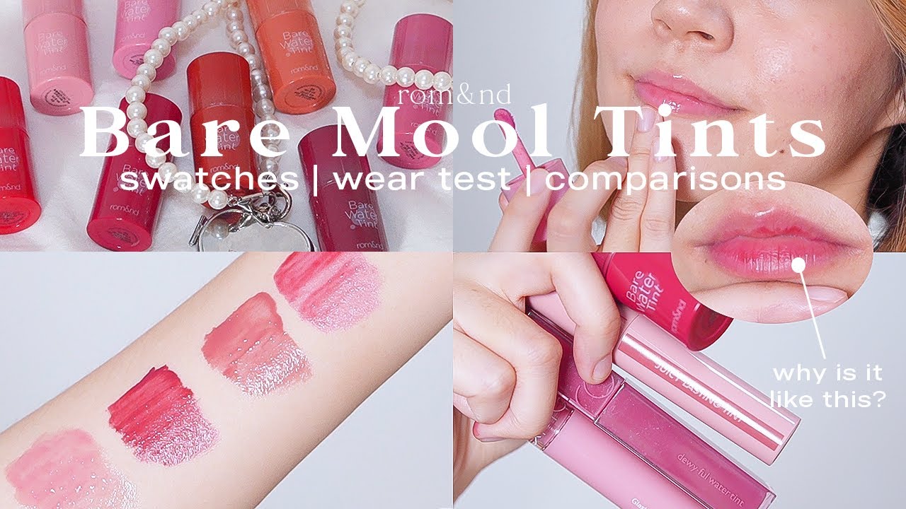 [NEW] WATCH BEFORE YOU BUY | Romand's Bare Water Tints Swatches and Review!