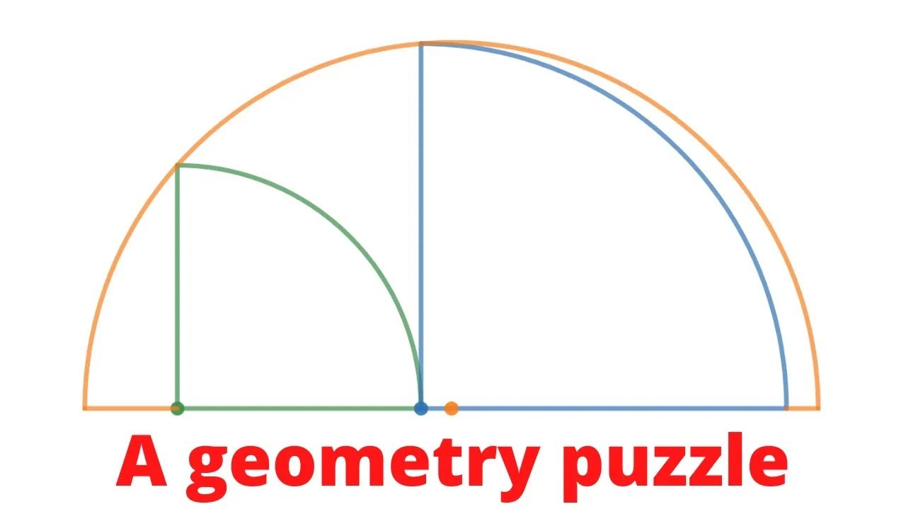 Two Quarter Circles in a Semicircle | #GeometryPuzzles