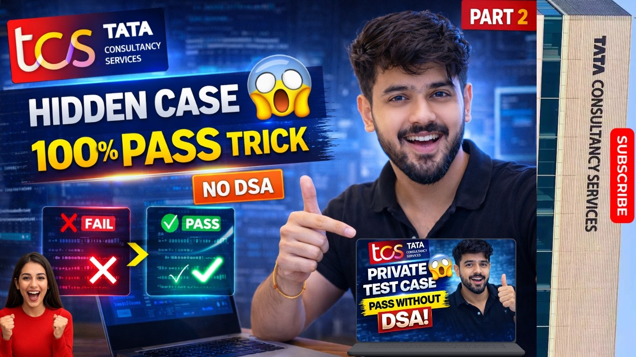 TCS NQT 2026 Private Test Case Trick Part 2 | Real PYQ 🔥 Pass Hidden Cases Without DSA | Coding Hack