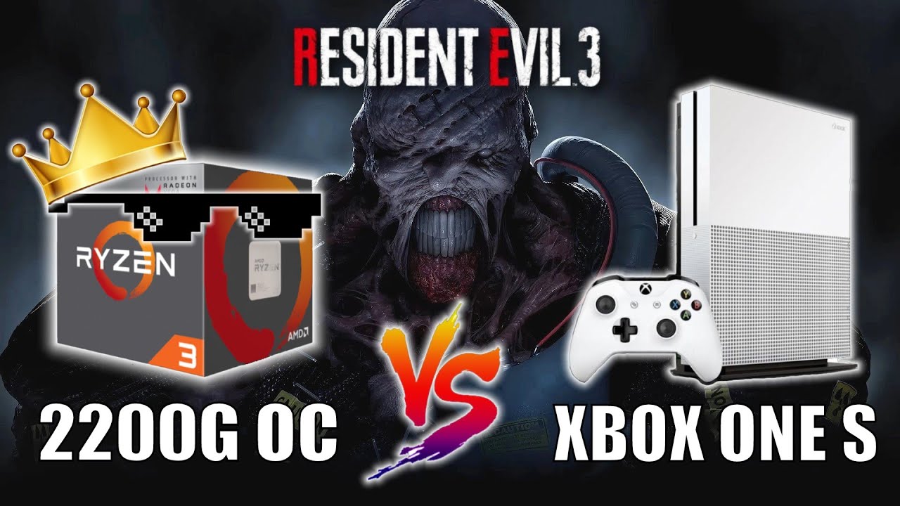 Gráfico Integrado (2200G) vs XBOX ONE S no Resident Evil 3 Demo. Quem leva a melhor?!