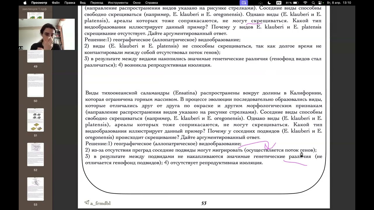 эволюция видообразование. отрывок из урока. подготовка к егэ по биологии.